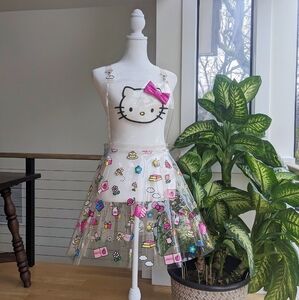 Dolls Kill x Hello Kitty Clear PVC Pinafore Apron Dress